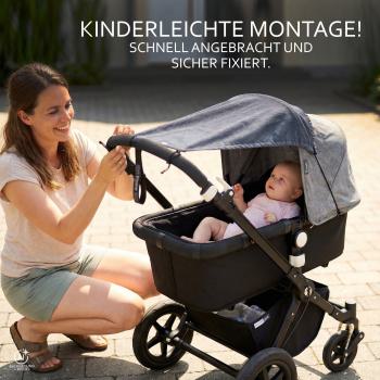 BAMBINIWELT universales Sonnensegel für Kinderwagen/Buggy mit UV50+ Design: Sterne